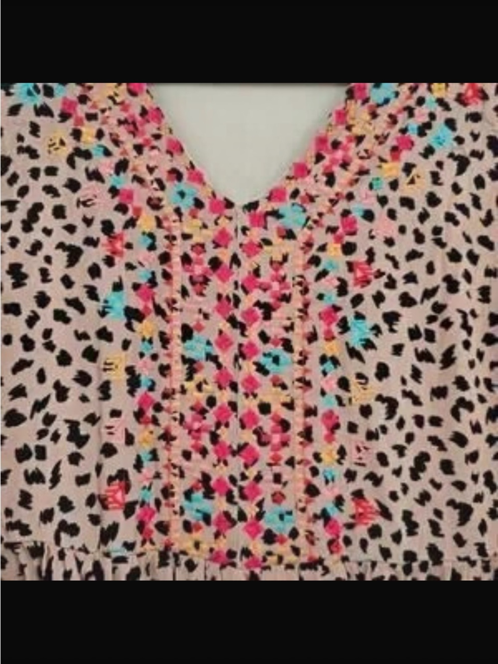 Savanna Jane Dress Women Large Leopard Print embroidered Mid Dress Summer - Picture 8 of 12